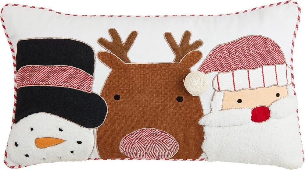 5655 Santa and Friends Pillow; 11" x 20"